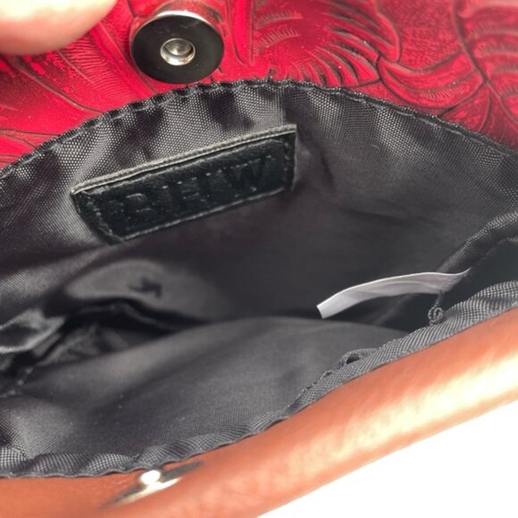 Western Faux Leather Red Mini Purse Rhinestone Buckle Stampede Cowgirl Country - Picture 5 of 11